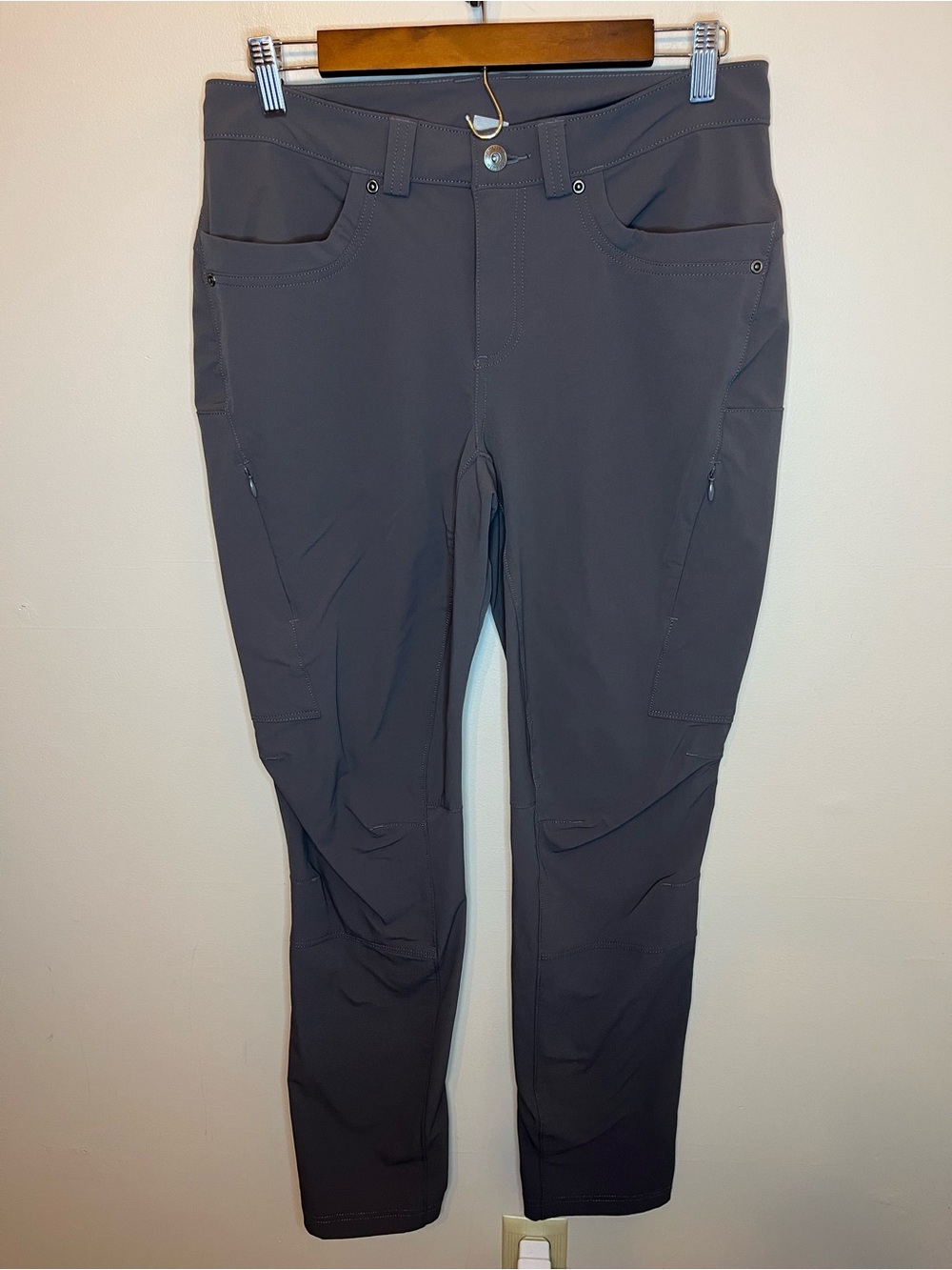 Duluth Trading Co Flexpedition Slim Leg Pants Gray Water Repellent Size 8x31